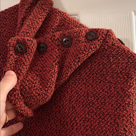 Merrell Deep Red Women's Cowl Neck Sweater - Picture 3 of 3